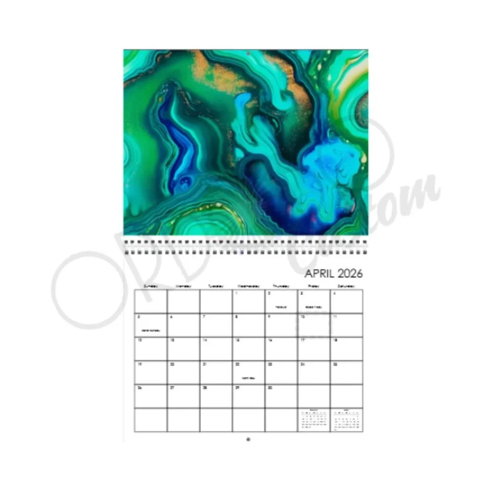 2026 Custom Geode Wall Calendar